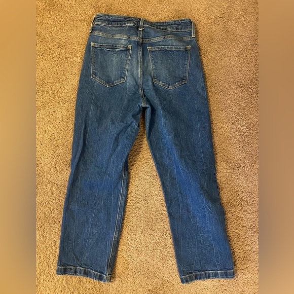 Old Navy Dk Blue Denim Jeans, High Rise, Wide Leg, Size 6 - Picture 3 of 8